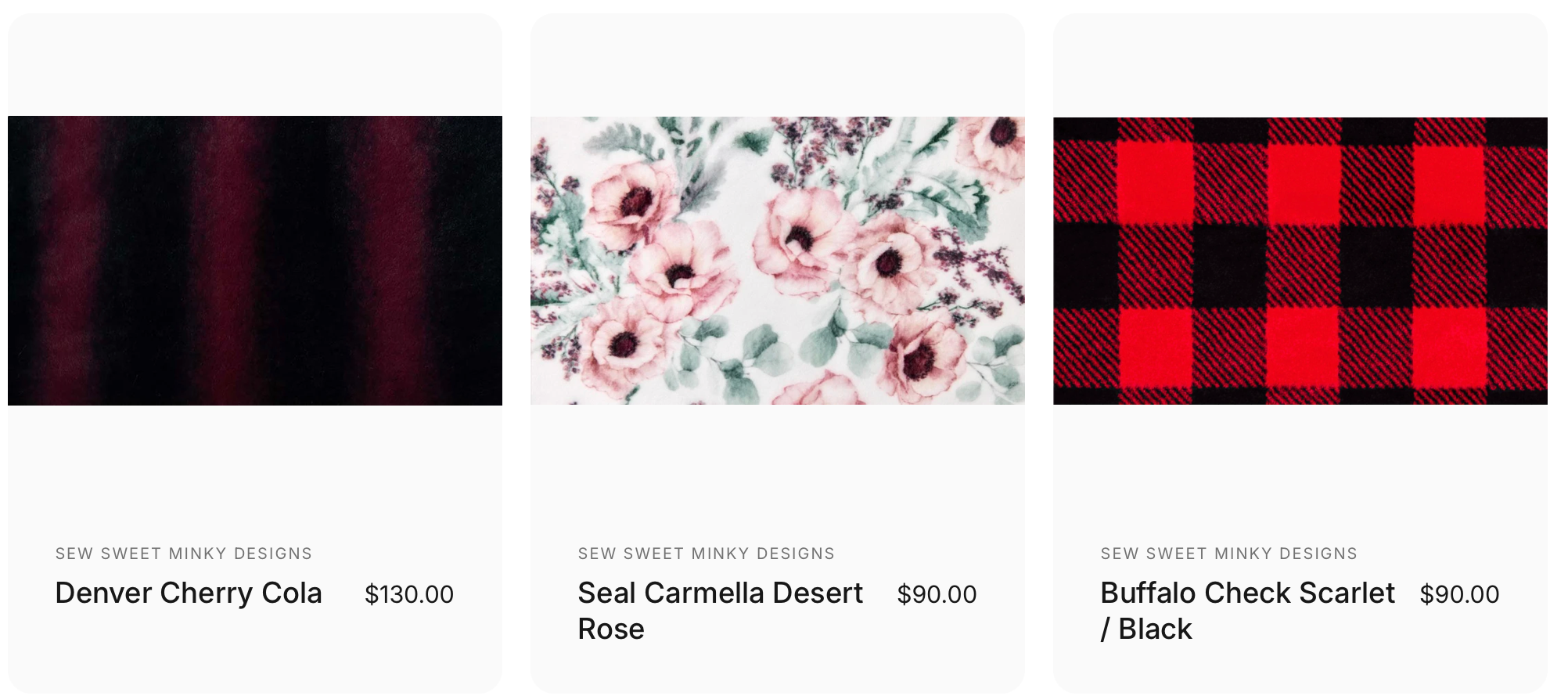 Custom Made Minky Blankets